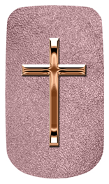 DAROYAL-510-BZ-SH-OR Bronze Single Cross Shimmer Orchid
